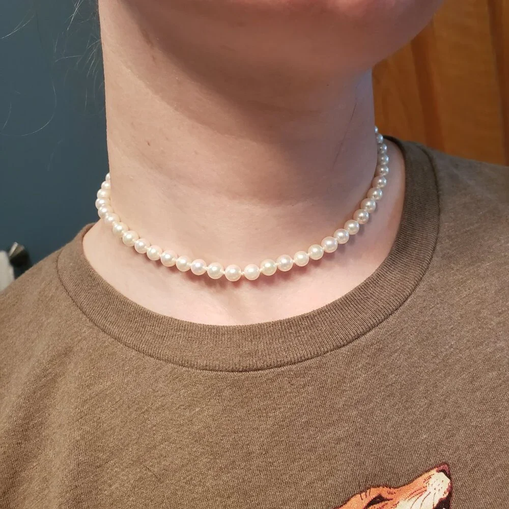 14" pearl necklace akoya - Picture 8 of 9